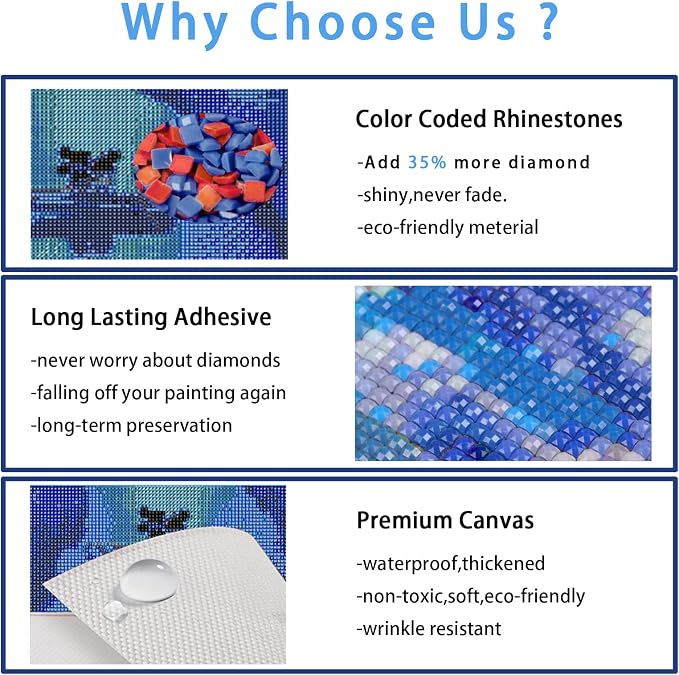 JAKI Diamond Painting Kits for Adults,Castle Diamond Art 12x16inch