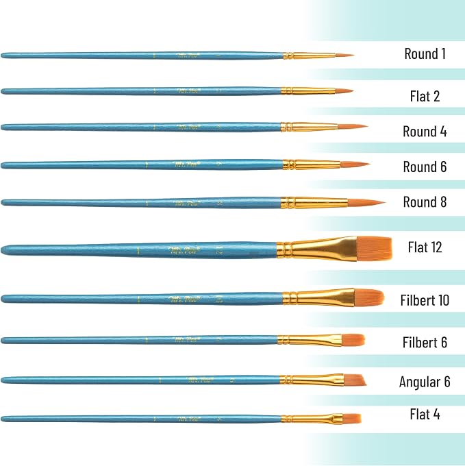 Mr. Pen- Acrylic Paint Brushes Set, 60 Pack, Round & Pointed Tip