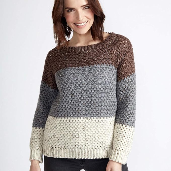Caron Simply Soft Tweeds Yarn, 5 oz, Gauge 4 Medium, Off White