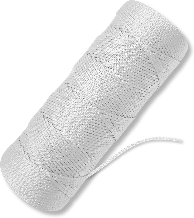 Bright White Twine String - #18 Strong Nylon String - 500 Ft Length - White String for Gardening, Nylon Twine for Plants