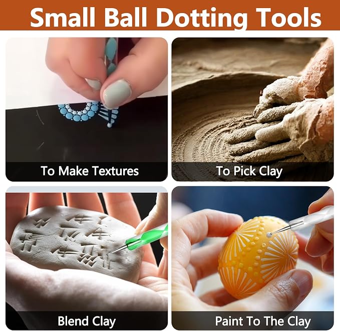 Polymer Clay Tools, Acrylic Clay Roller Pin, Polymer Clay Cutters Tools, Clear Rectangle Sheet Press Board Wire Texture Set Needle Detail Modelling Supplies