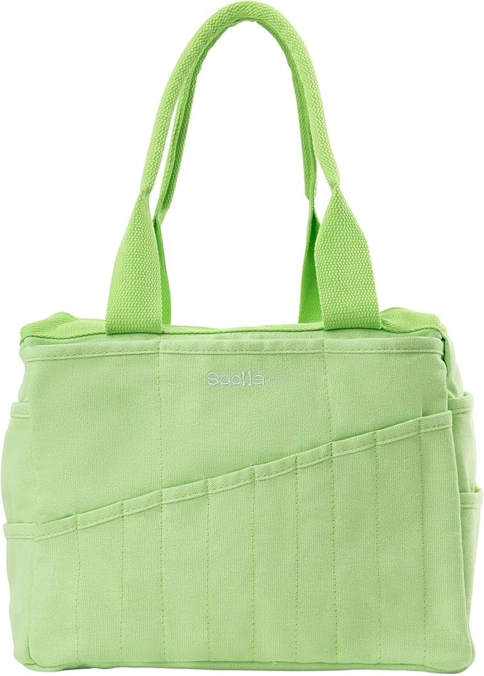 Soolla Studio Bag: Art Supply Storage Organizer & Pottery Tool Bag, Washable Tote, Yarn Bag, Crochet, 30 Pockets, 15+ Colors
