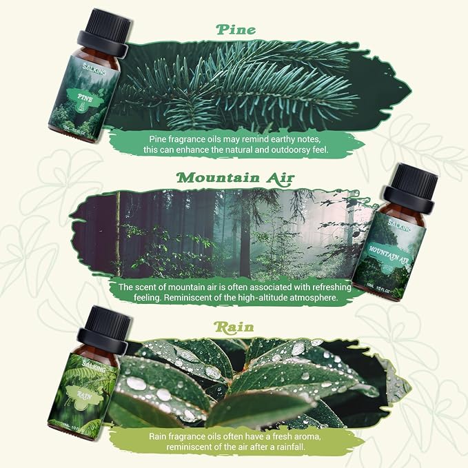 SALKING Nature Fragrance Oils, Essential Oils Set for Diffuser for Home