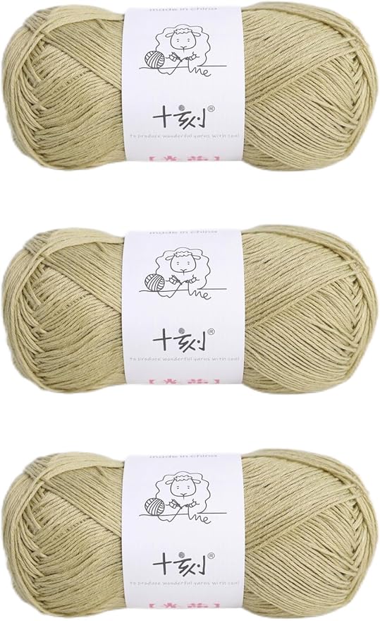 Linen Rayon Lyocell Blend Yarn, Superfine Fingering Weight (1), 150g/5.29oz (3 Strands, 50g/230yds per Strand)- 10 Matcha Green