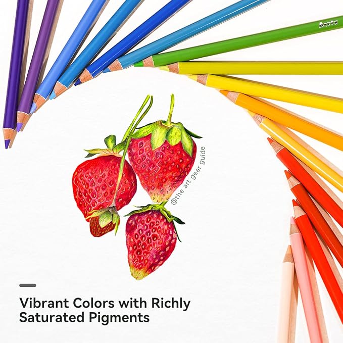 Arrtx 72 Colored Pencils, Soft Core, for Adult Coloring & Drawing