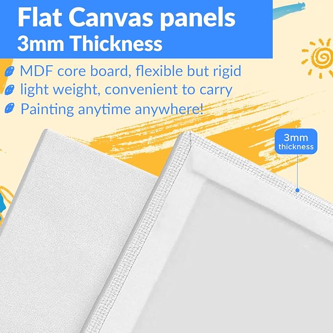 Canvases for Painting Bulk 28 Pack, 11x14 inch Blank Paint Canvas Boards | Primed Acid-Free 100% Cotton, Canvas Panels for Acrylic Oil Tempera Watercolor Paints, Art Supplies