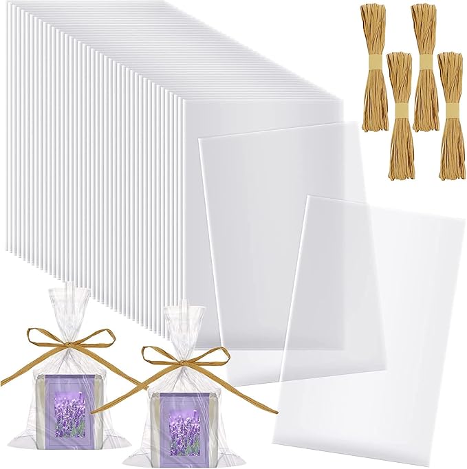 Tudomro 500 Pcs Clear Cellophane Soap Bags for Homemade Soap Candles, 5x8 | Clear Wrappers for Soap Bars Candles, Wedding Favor Treat Bags, Homemade Gifts Packaging, Small Business Supplies