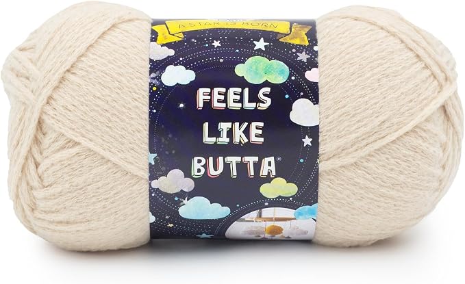 Lion Brand Yarn, Feels Like Butta Soft Crochet Yarn, Neutral, Brown, 1 Pack | Buttery Soft Machine Washable Worsted Weight Knit Fiber for Cuddly Baby Blankets, Warm Sweaters, Smooth Amigurumis