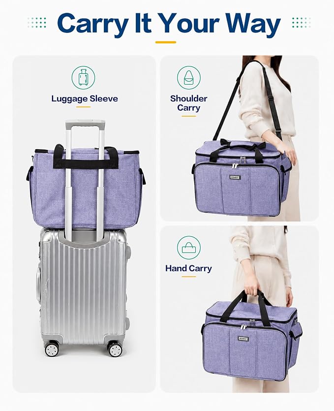 HOMEST Sewing Machine Carry Case, with Shoulder Strap and Front Pocket
