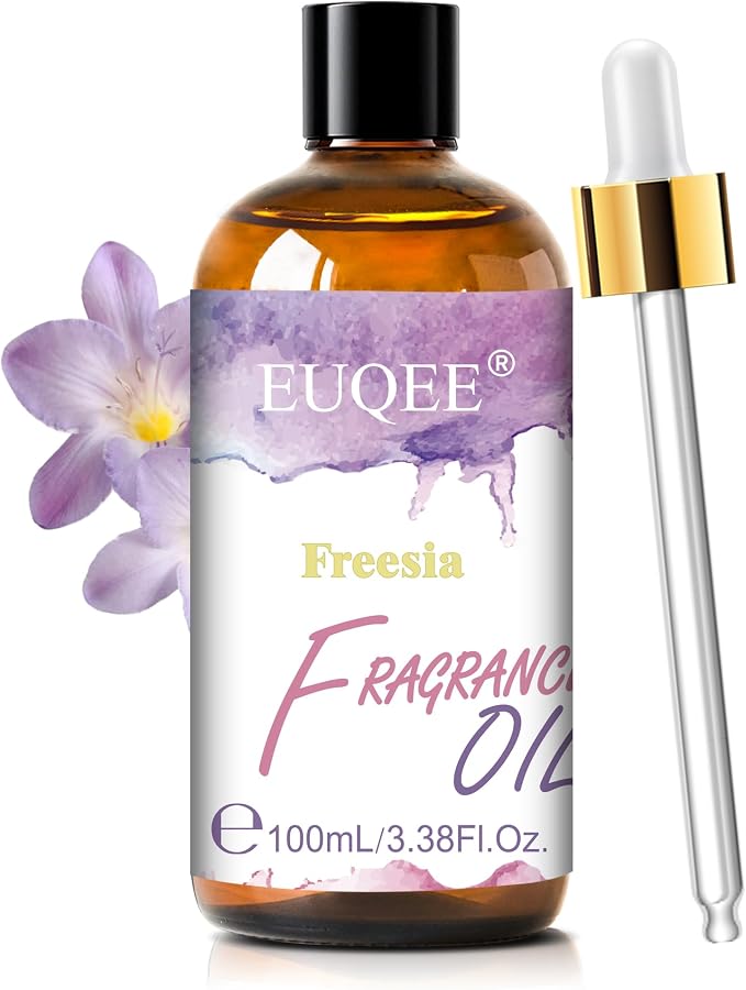 EUQEE 3.38 Fl Oz Freesia Fragrance Oil for Diffuser Candle Making 100ML
