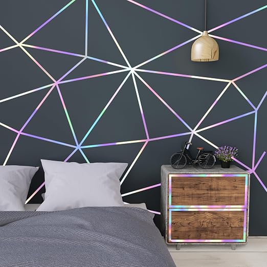 Zonon Laser Colorful Foil Tape for Wall Decor Self Adhesive 5/10/15mm