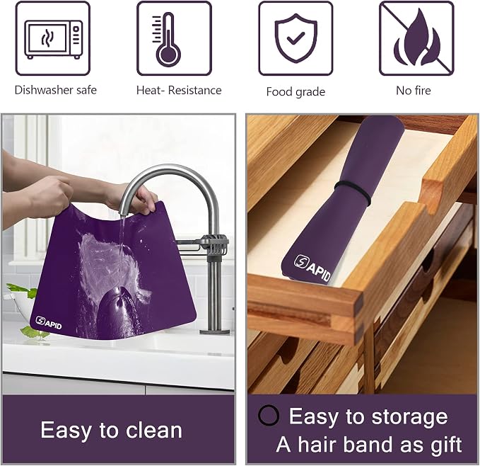 Sapid Large Silicone Sheet for Crafts Silicone Mat for Resin Art Painting | Extra Thick Jewelry Casting Mats, Nonstick Nonslip for Epoxy Resin,Art Painting,Heat-Resistant Counter Mat 15.7"x23.6" Purple