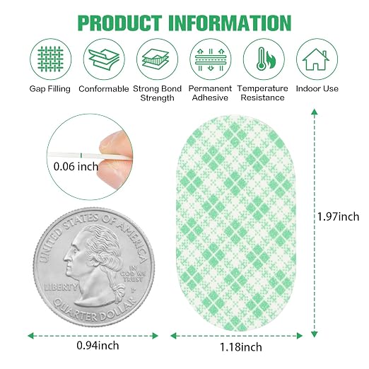 MINGXIN Double Sided Foam Tape Pads, 48Pcs Double Coated Pre-Cut Oval Mounting, 2mm Thick Heavy Duty White Polyurethane Foam with High Tack Adhesive for Crafts, Home, Outdoor Signs& Car (50x30mm)