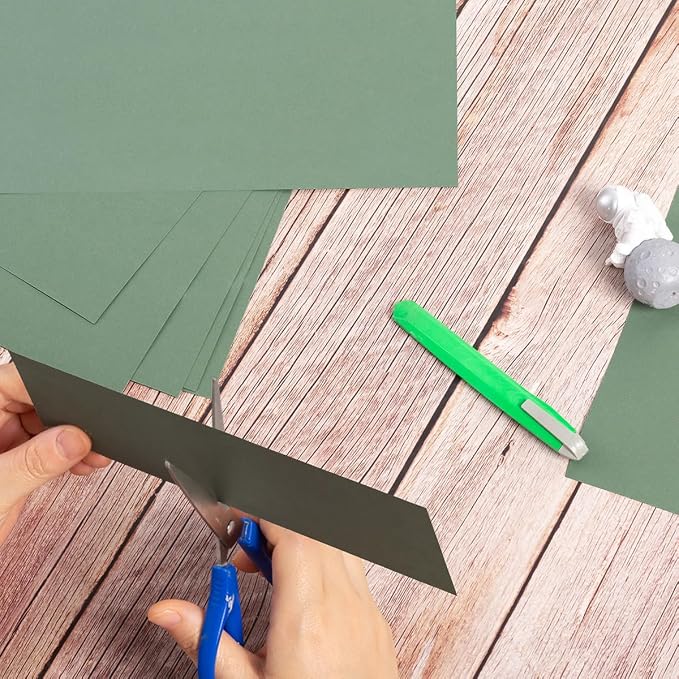 20 Sheets Blank Sage Green Thick Paper Cardstock, 8.5x11 inches