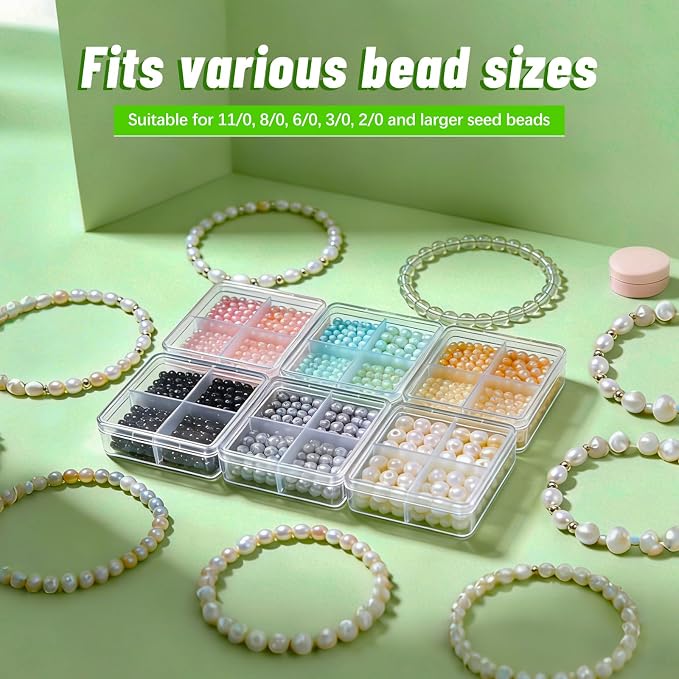UOOU 86 Pcs Beading Needle Set, 6 Sizes Beading Needles for Seed Beads | Long Straight Bead Needles for Bracelets, Twist Beading Needles, Flexible Needle for Jewelry Making