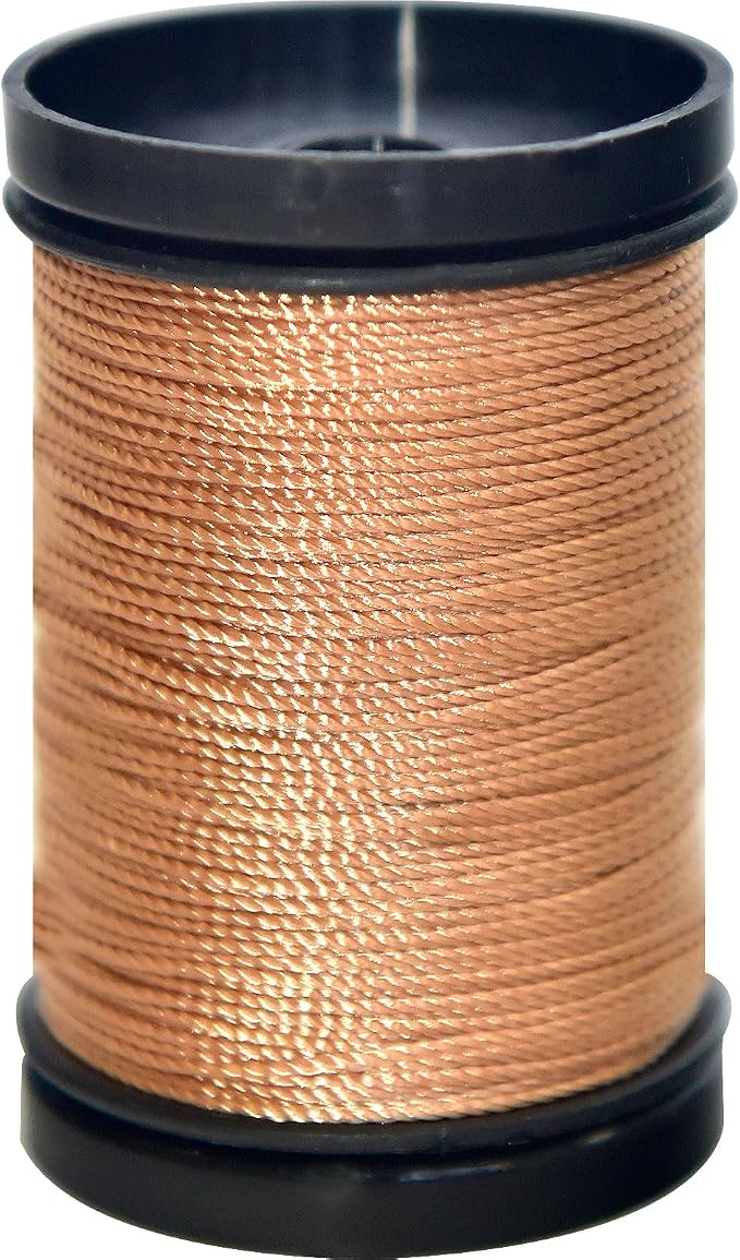 30 Yards Heavy Duty Extra Strong Upholstery Nylon Sewing Thread for Machine, Home, Hand, Craft, and Denim Leather，Color：Light Orange