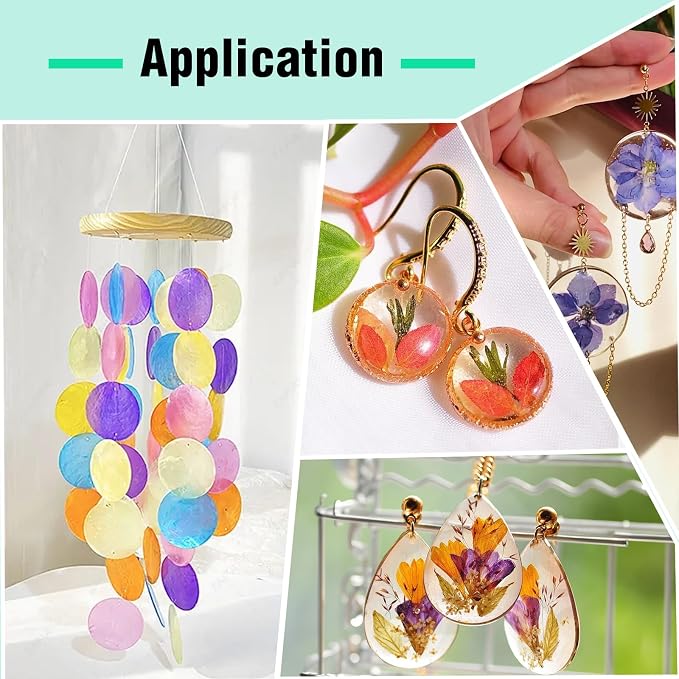 HealVee Hole Maker for Resin, 5 Sizes(2/3/4/6/8mm) 25PCS Make Holes Without Drilling for Epoxy & UV Resin, Holes Tools for Jewelry Making, Pet Tag, Keychain, DIY Craft Pendant Decor