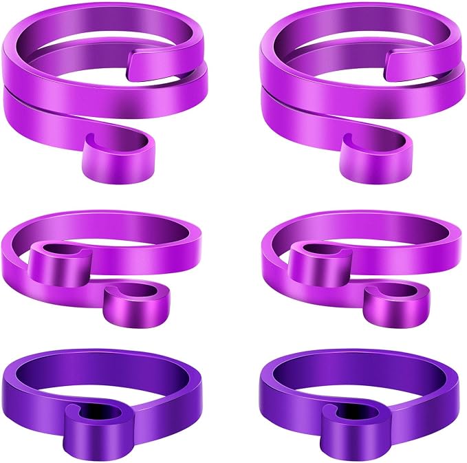 DTOFOOT 6Pcs Knitting Crochet Tension Ring for Fingers with Box | Metal Open Crochet Ring, Adjusts for Finger Tension, Speeds Up Braided Knitting Work, Ideal Gifts for Mom Grandma Crocheters