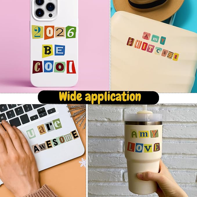 1920pcs Scrapbook Letter Stickers Ransom Alphabet Junk Journal Supplies