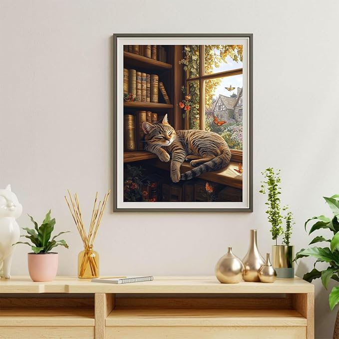 bleihum Diamond Art Kits for Adults Cat- Cat Diamond Painting Kit 12x16inch