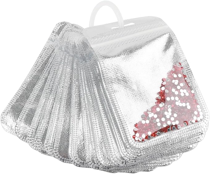 50PCS Diamond Painting Beads Storage Bags | Reusable Ziplock Pouches for DIY Diamond Art, Gem & Bead Organizer, Craft Supplies Storage Accessories