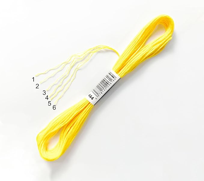 12 Colors Embroidery Thread Set with DMC Codes - 8m Each Skein, Premium Cotton Sewing Floss for Cross Stitch & Needlecraft