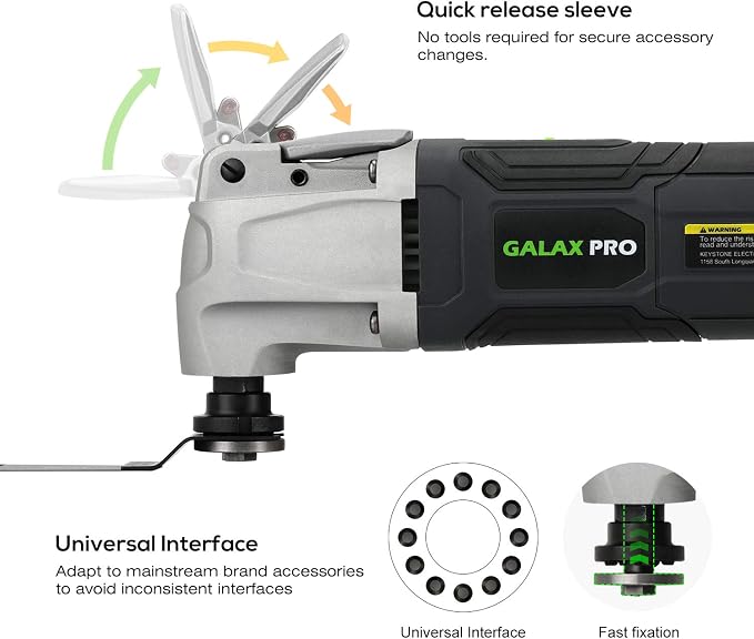 GALAX PRO Oscillating Multi-Tool Corded 2.4A, 28pcs Accessories