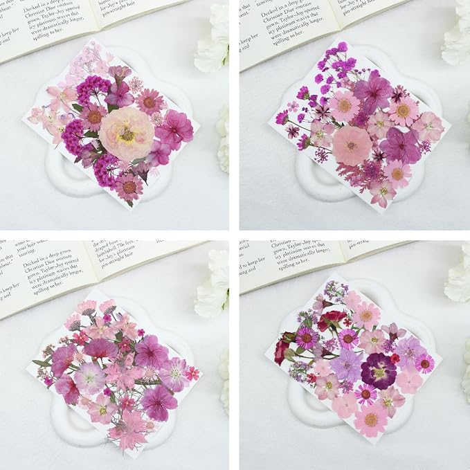 100PCS Natural Dried Pressed Flowers Leaves for Resin Molds Crafts