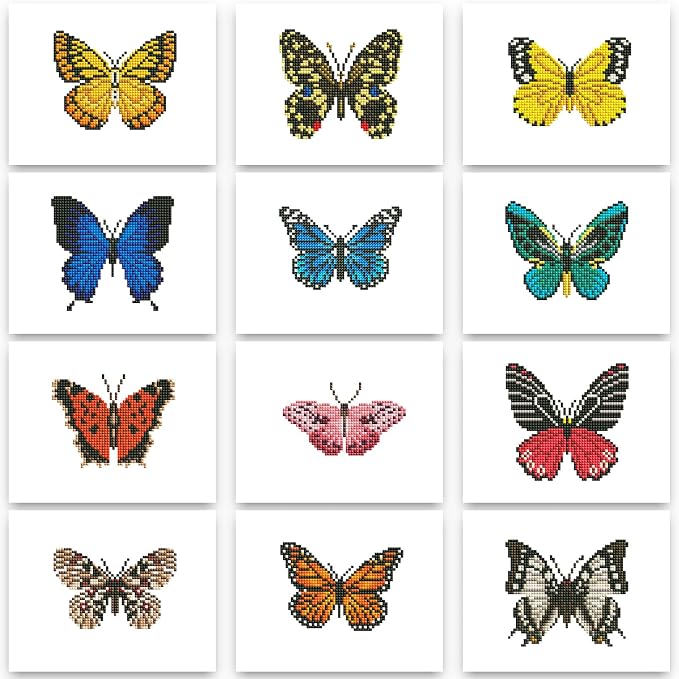 PeakLuv Small Diamond Art Kits Butterfly Mini Diamond Painting Kits