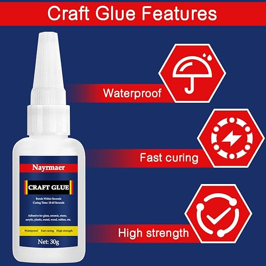 Craft Glue, Model Adhesive for Crafts, Model, Toy, Ceramic, Stone, Glass, Jewelry and DIY (Craft Glue)