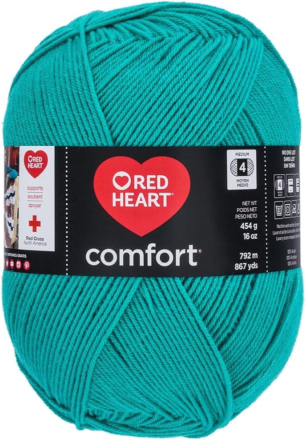 RED Heart 60766 Comfort Yarn, Jade