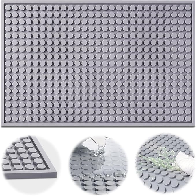 LET'S RESIN Resin Collector Mat, Easy Clean & Silicone Heat Resistant Mats 14.5'' x 9.4'', Non-Slip Multipurpose Thick Silicone Mats for Resin Molds, Epoxy Resin, Cup Turner, Kitchen Counter, Placemat