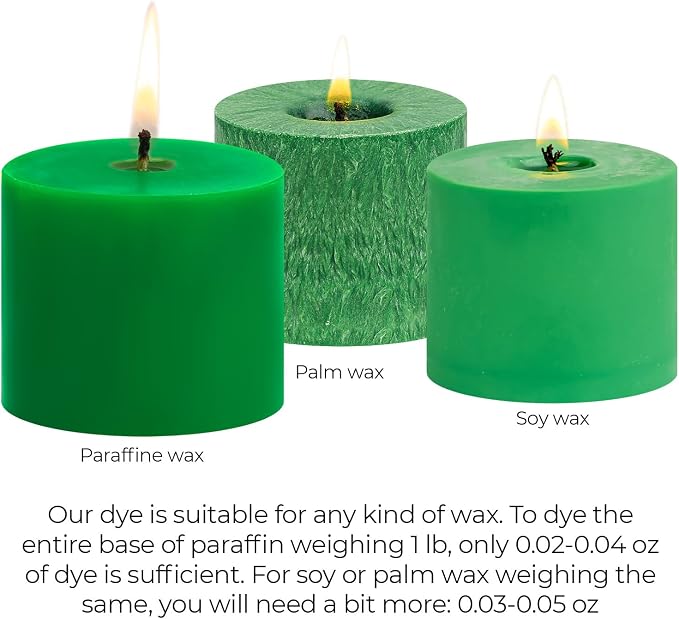Green Candle Dye 2oz for Soy Candle Making – Concentrated Wax Color Chips | Highly Concentrated Candle Wax Dyes – Candle Shop Premium Color Dye Chips for Soy Wax, Beeswax, Paraffin