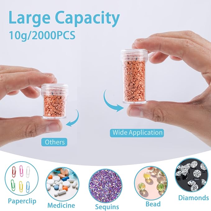 LYMUSUMI Diamond DIY Art Storage 30 Slots Containers | Portable Bead Storage Boxes for Diamond Painting Accessories and Tools for Adults Blue