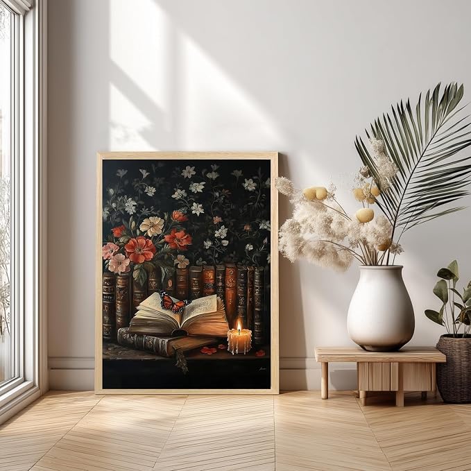 DAZZLEDOTS Retro Book Diamond Painting Kits, Vintage Floral Diamond Art