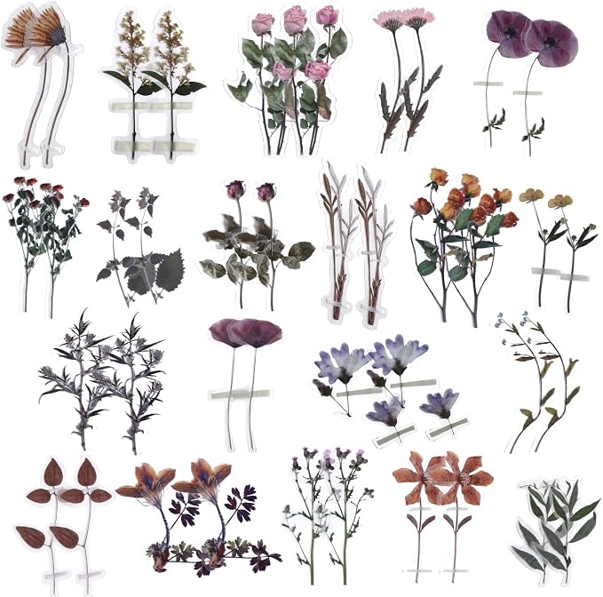 GNILLKO 445 PCS Vintage Scrapbook Supplies Kit | Scrapbook Paper Junk Journal Supplies with 40 Sheet Flowers Stickers for Planner, Bullet Journaling, Junk Journal