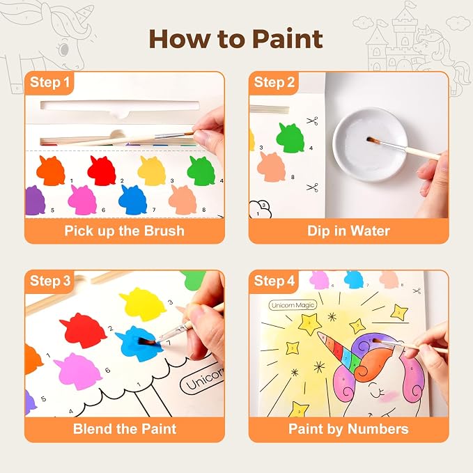 Jar Melo Paint with Water Books for Toddlers, Unicorns