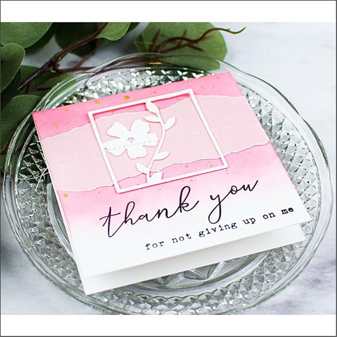 Scrapbooking Die-Cuts, Strips Frame Metal Cutting Dies for Card Making, Paper Craft Punch Template, Background Embossing Stencils, DIY Album Décor (Square Flowers)
