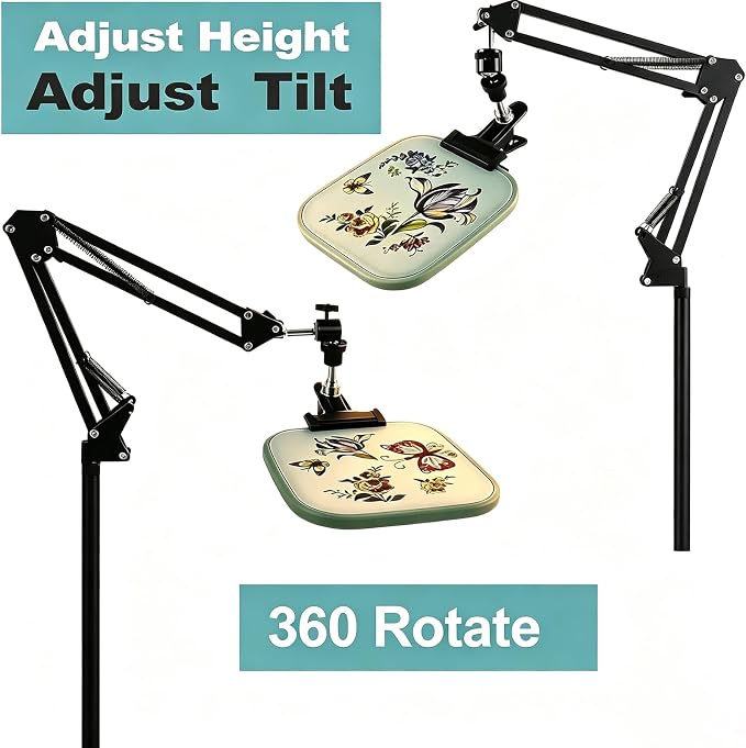 Embroidery Hoops Stand Lap Nurge Embroidery Hoop Stand Lap Embroidery Stands for Hand Work Needlepoint Stand Nurge,Embroidery Holder Stand Embroidery Stand Lap Suitable for Embroidery Kit and