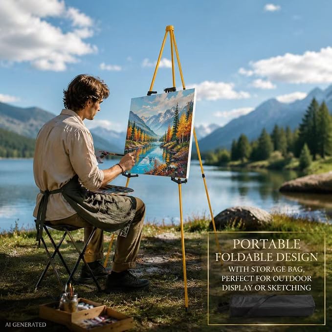MXG Easel Display Stand, 66" Adjustable Metal Easel for Painting & Sign