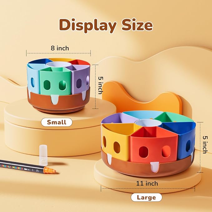 GAMENOTE Rotating Art Supply Organizer, Lazy Susan Caddy, Large