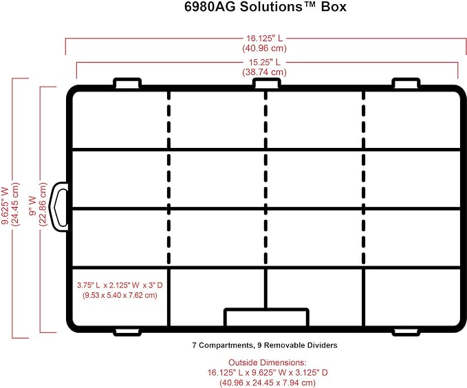 ArtBin 6980AG XL Solutions Box with Dividers, Art & Craft Organizer, [1] Plastic Storage Case, Clear