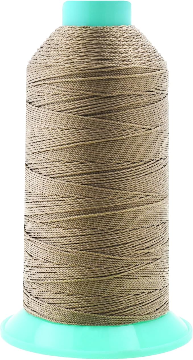 Mandala Crafts Size 346 210D T350 Dark Beige Bonded Nylon Thread, 415 YDs