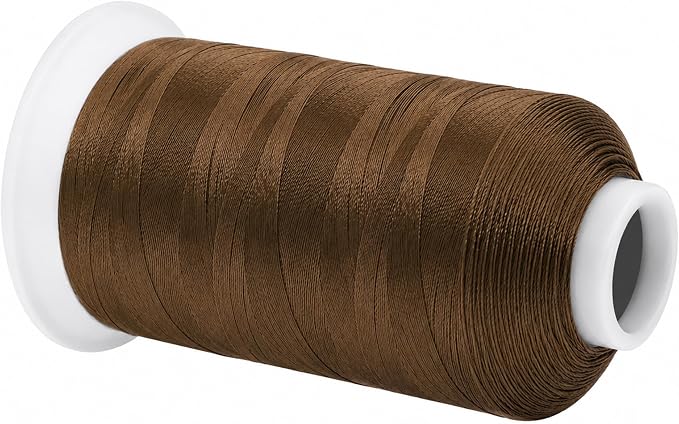 Mandala Crafts Coyote Brown Tex 90 Upholstery Polyester Heavy Duty Thread | 1500 Yds T90 UV Resistant Strong Thread for Leather Sewing, Marine, Drapery, Jeans, Hair Weaving & Extension, Outdoor