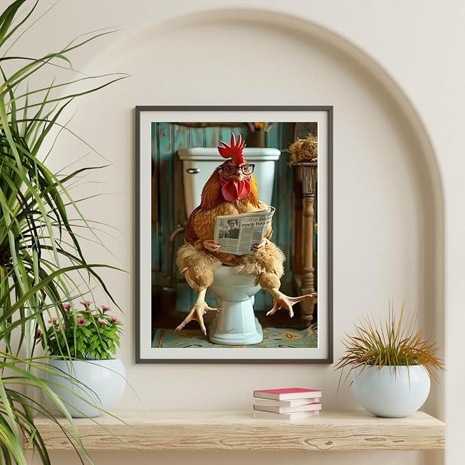 Diamond Art Kits for Adults,Chicken Square Diamond Painting Kits 12x16in