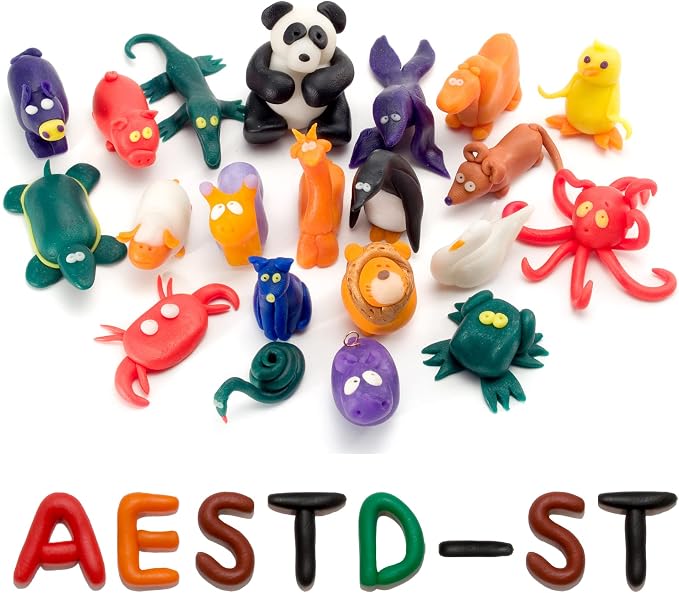 Aestd-ST Polymer Clay Kit 60 Colors, Oven Bake Modeling Clay for Kids | DIY Starter Kit, 20 Sculpting Tools & Accessory, Easy to Shape, Non-Sticky, Colorful, Storage Box, Gift for Kids & Artists