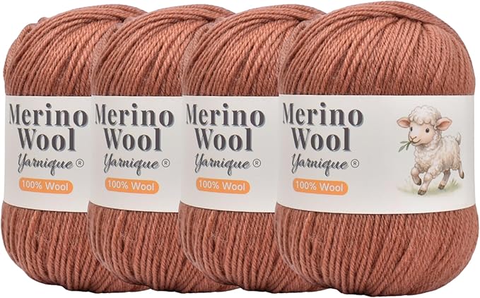 1oo% Australian Merino Wool Yarn, Sport Weight, 4 Balls – 656 Yds