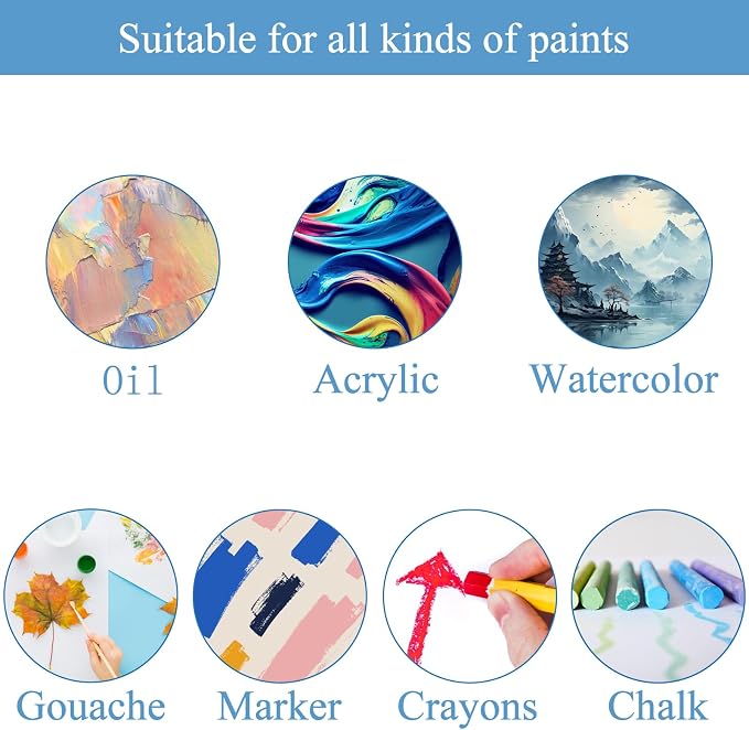 24PCS Black Canvas for Painting 5x7 Inch Canvases Panels Cotton Canvas Boards Stretched Canvases for Painting, Drawing & Art Supplies