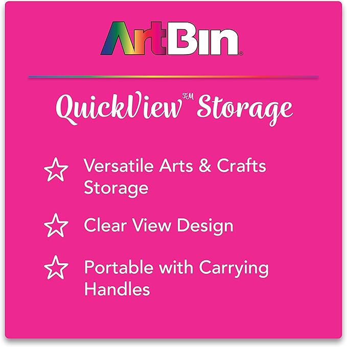 ArtBin 14-Inch Quick View Lockable Carrying Case, Clear