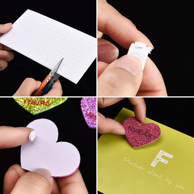 Outus 2400 Pcs Foam Dots Dual Adhesive 3D Foam Tapes Pop Dots, 0.24 Inch